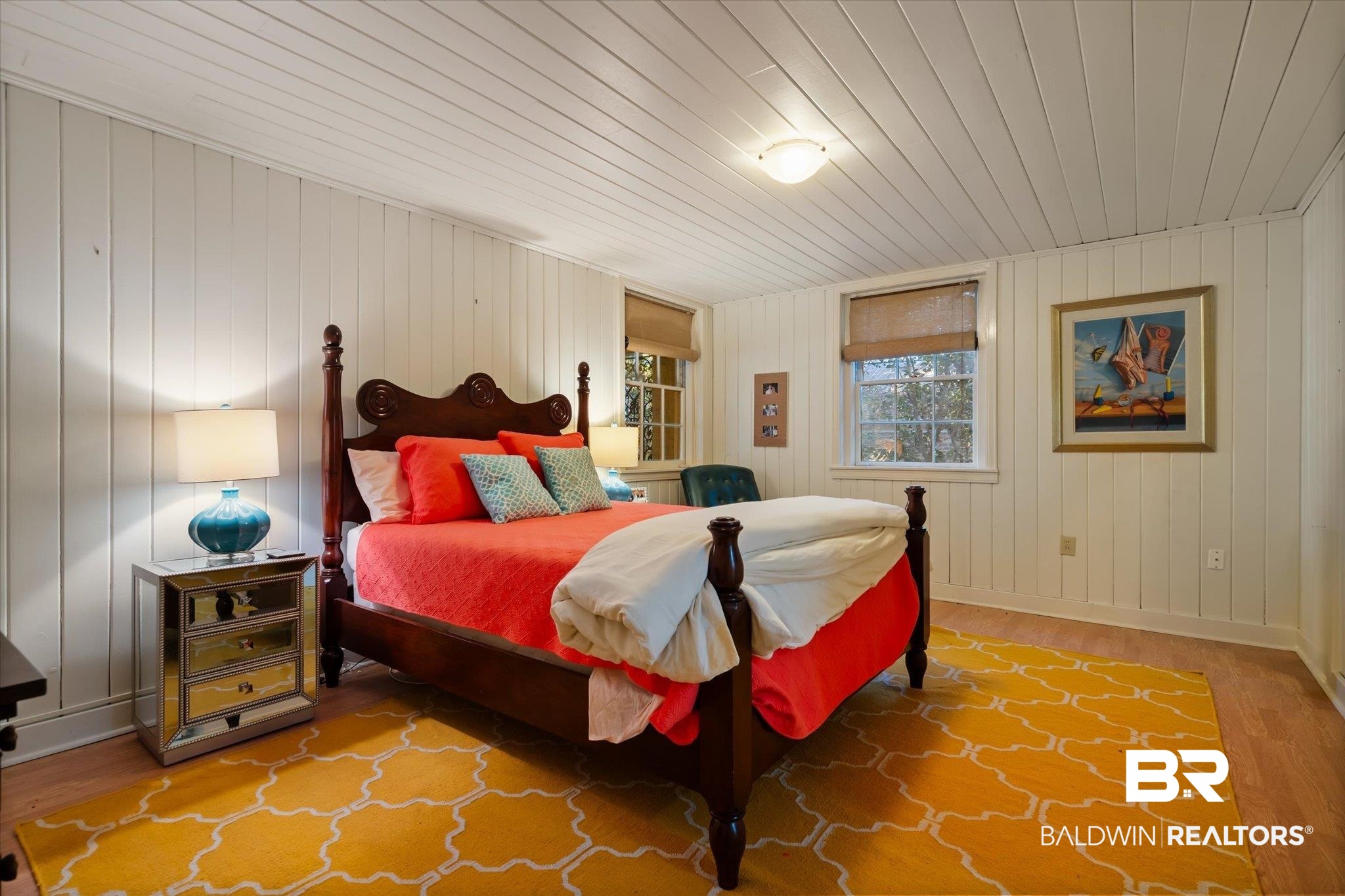 143 Myrtlewood Lane Mobile, AL 36608 - Photo 38 of 55 Bedroom with wooden ceiling, baseboards, and wood finished floors