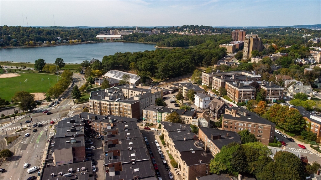 41 Orkney Road Boston, MA 02135 - Photo 20 of 28 an aerial view of a city with lots of residential buildings lake and ocean view