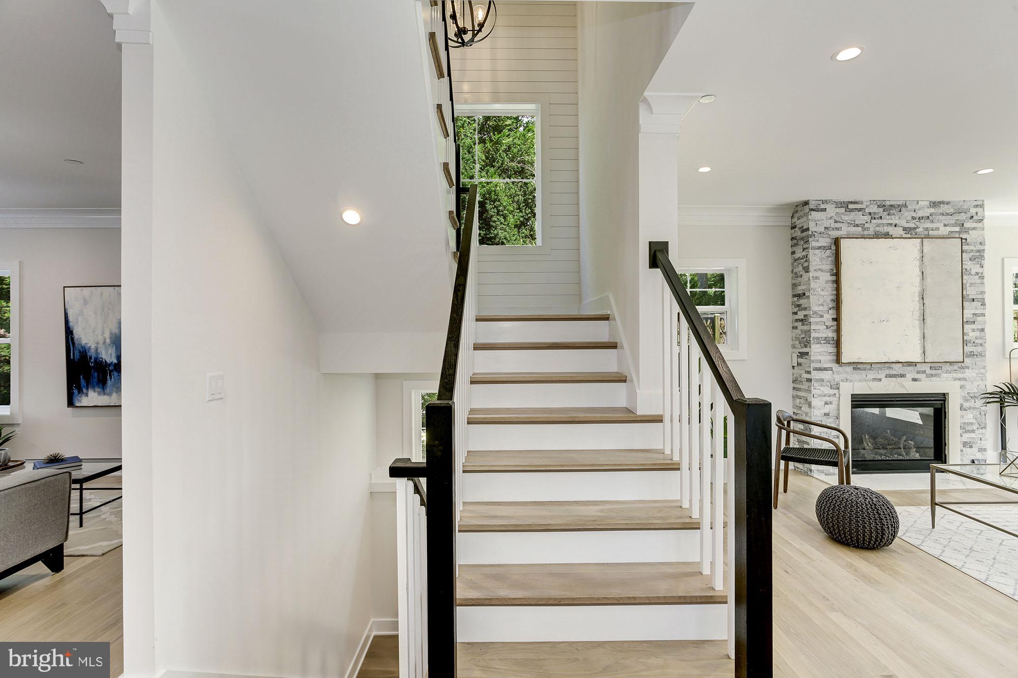 2902 Jennings Road Kensington, MD 20895 - Photo 16 of 42 Ascend to the upper level with shiplap detail
