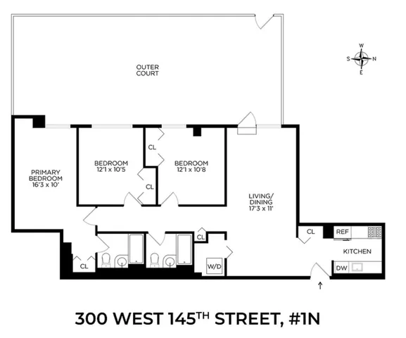 $965,000 | 300 West 145th Street, Unit 1N | Central Harlem
