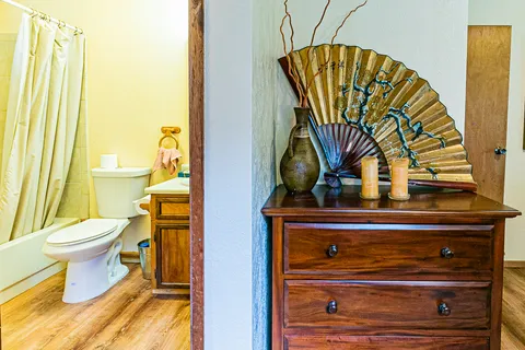 a view of a bathroom with a sink and a toilet