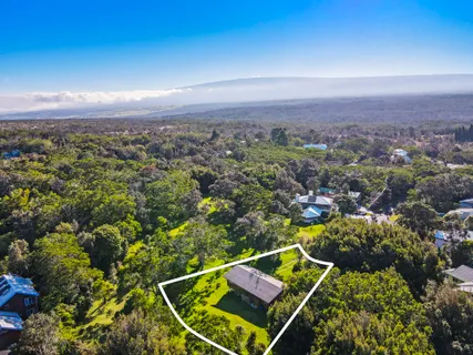 an aerial view of residential houses with city view