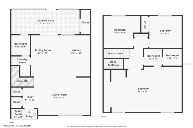 $2,395 | 14805 Lake Forest Drive, Lutz, FL 33559