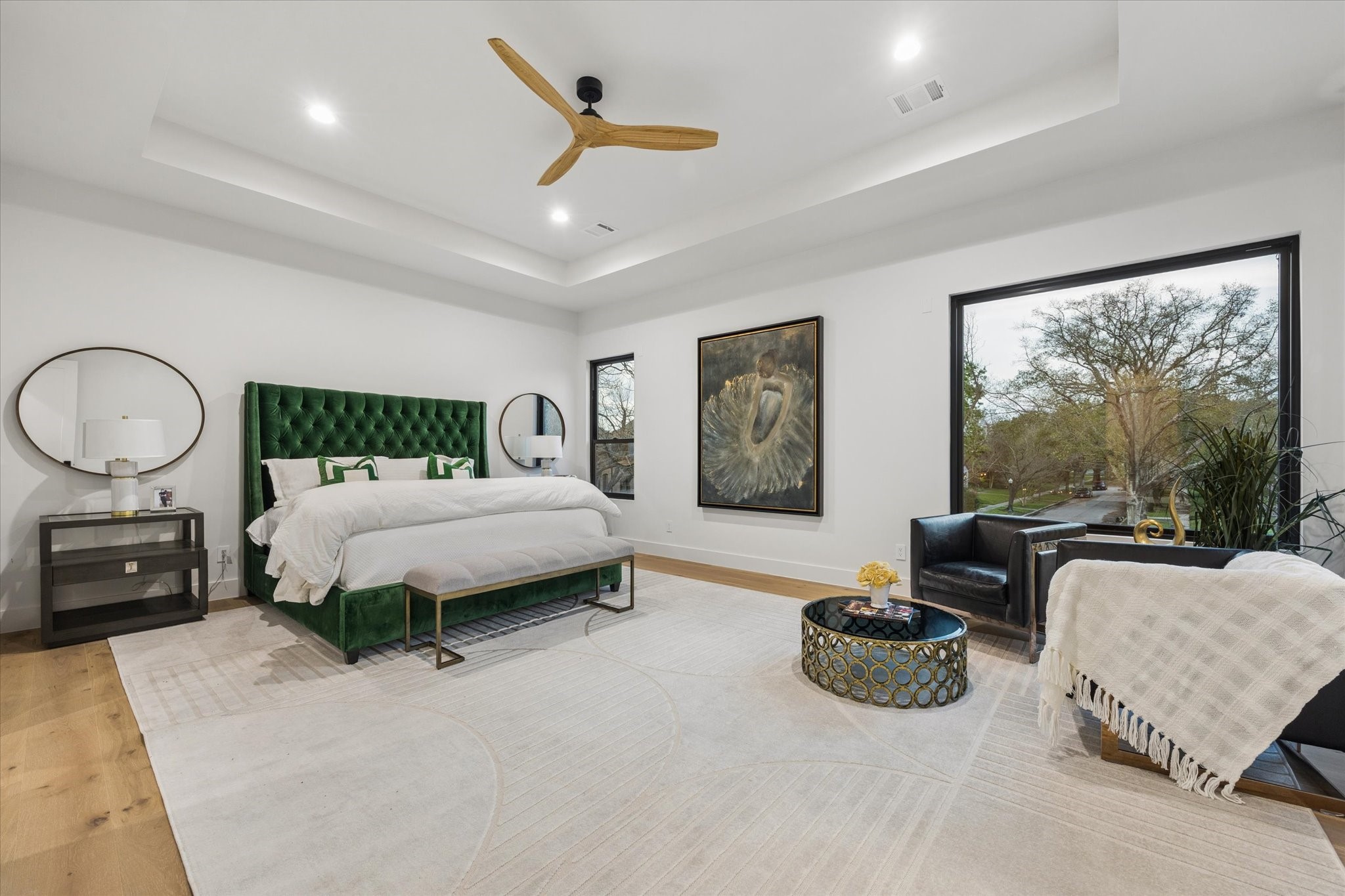 2102 Tangley Street Houston, TX 77005 - Photo 28 of 49 a bedroom with a bed mirror and window