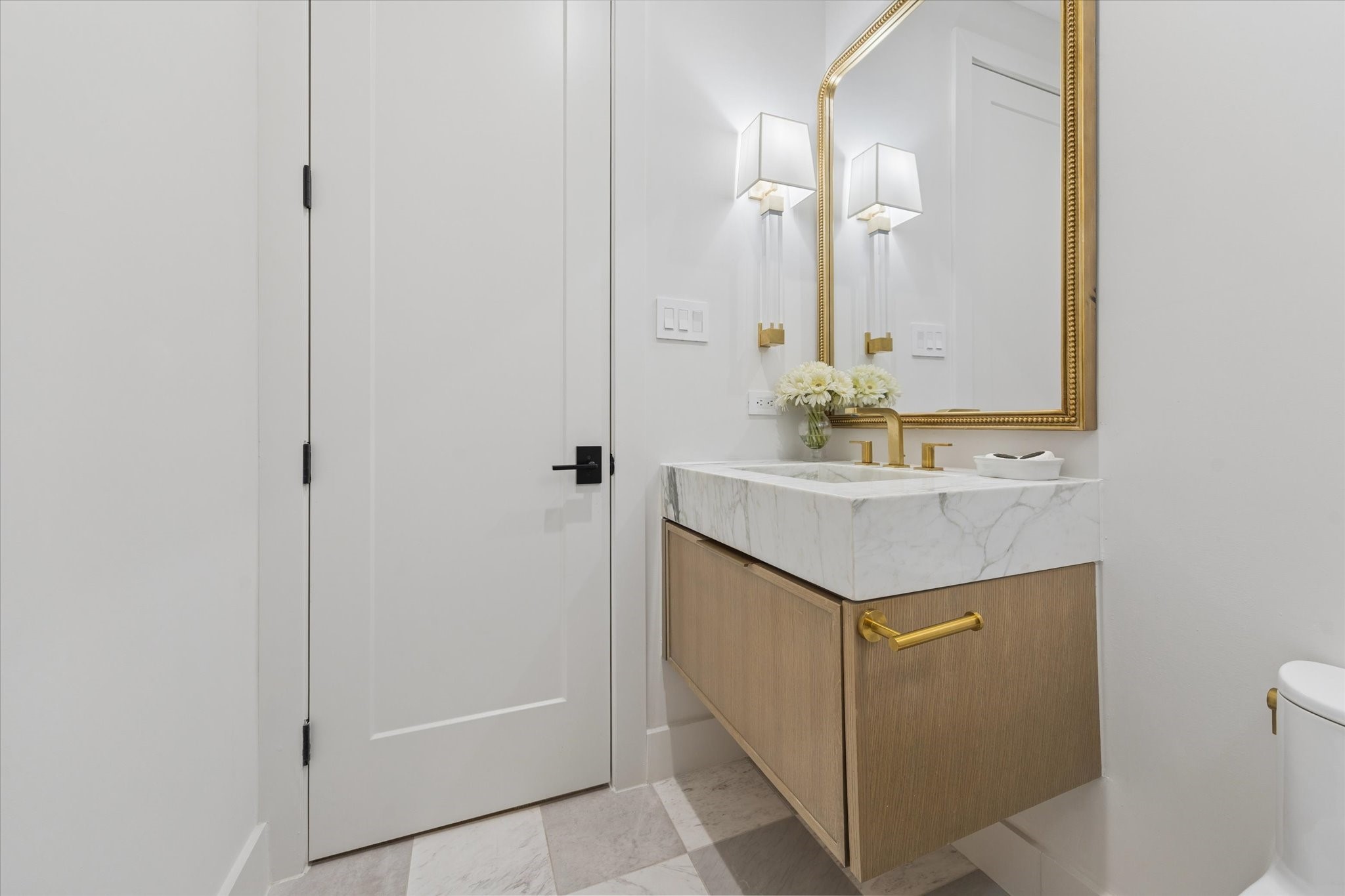 2102 Tangley Street Houston, TX 77005 - Photo 41 of 49 a bathroom with a sink and a mirror