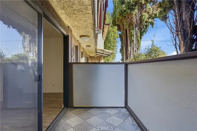 a view of a window in a balcony