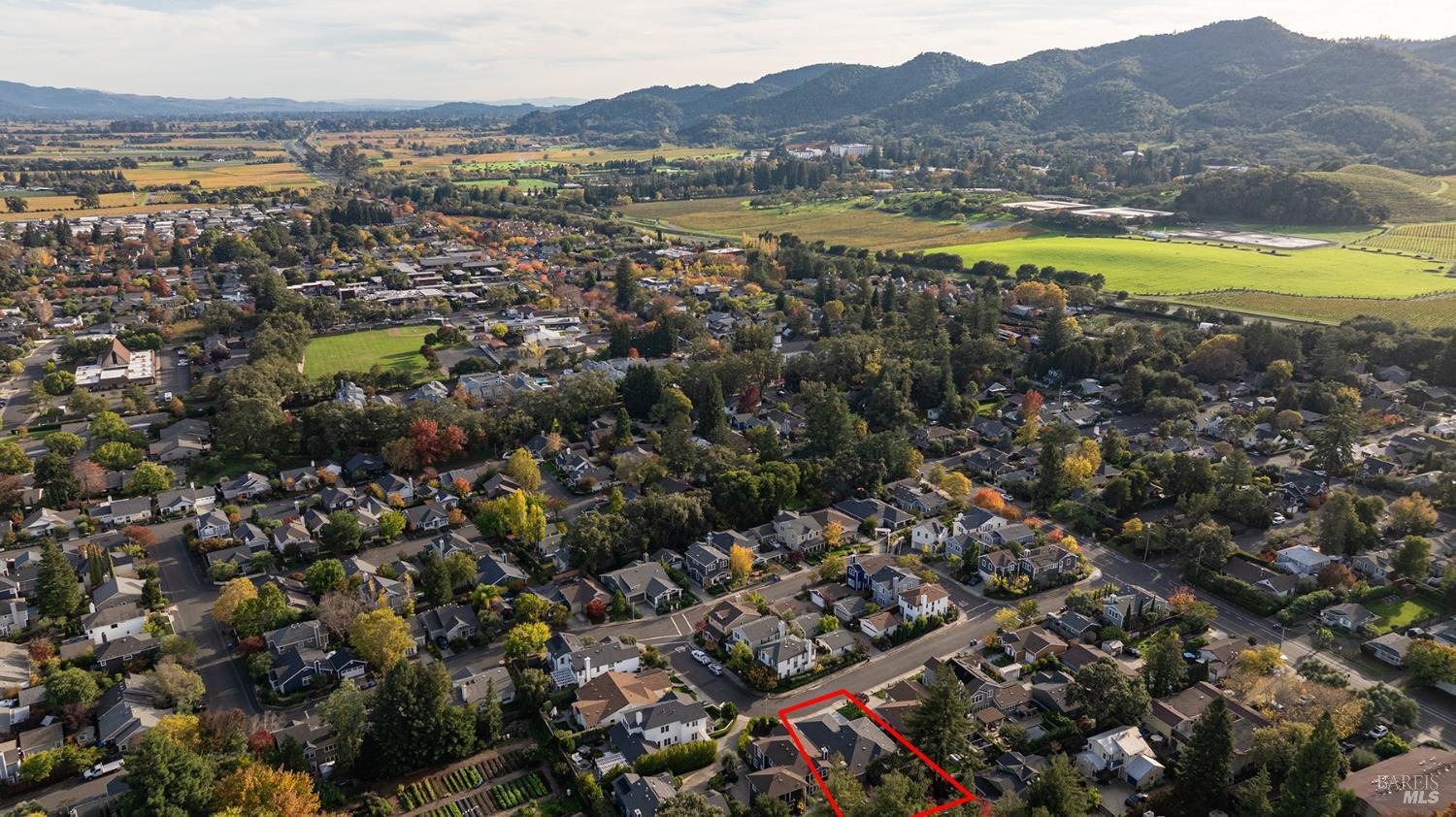 1982 Adams Street Yountville, CA 94599 - Photo 51 of 69 a view of a city with mountains in the background