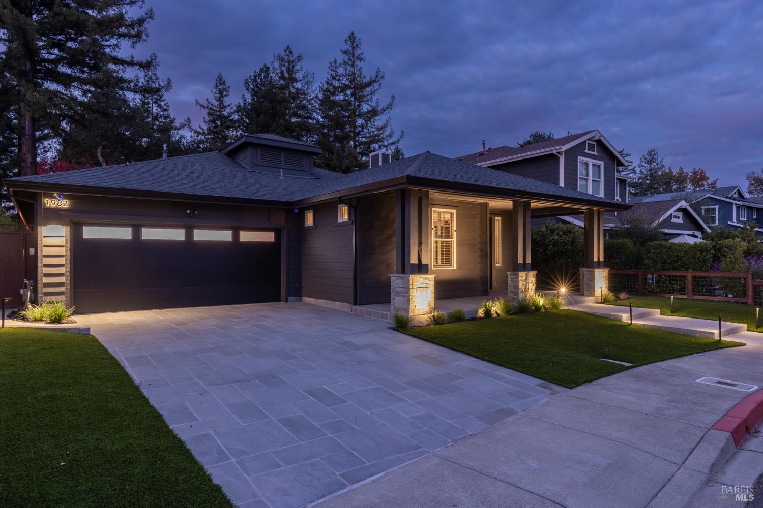 1982 Adams Street Yountville, CA 94599 - Photo 58 of 69 a front view of a house with garden