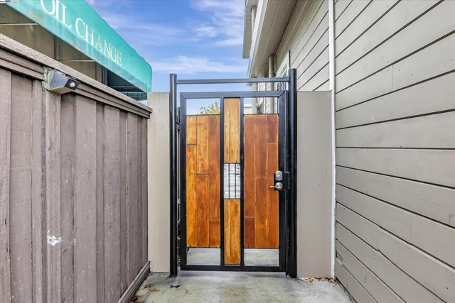 a view of a pathway of a building