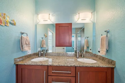 a view of a hallway with closet