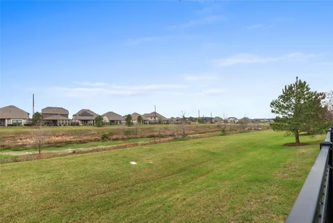 a view of yard with ocean view