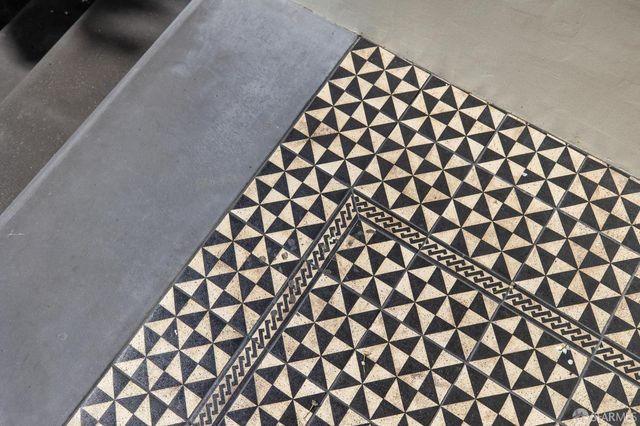 a front view of a house with entryway