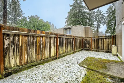 a view of wooden fence