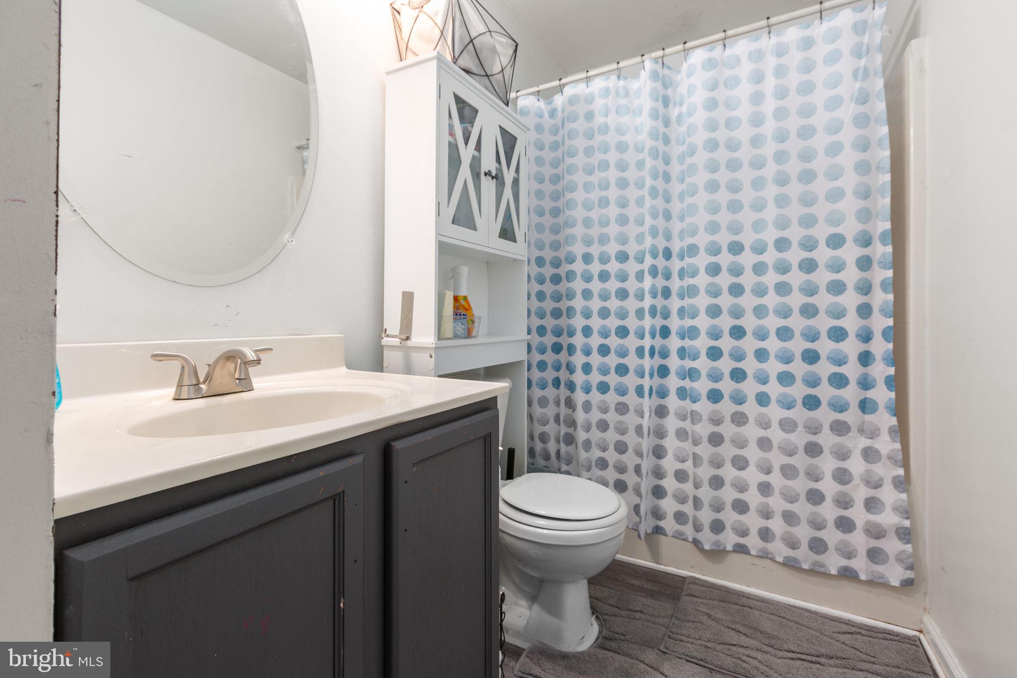 877 Campers Lane Ruther Glen, VA 22546 - Photo 7 of 13 a bathroom with a sink a toilet and a mirror