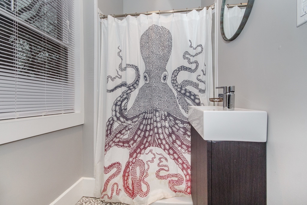 584 Centre Street Boston, MA 02130 - Photo 26 of 29 a bathroom with a bathtub and a mirror