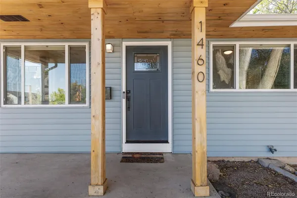 a view of front door of house