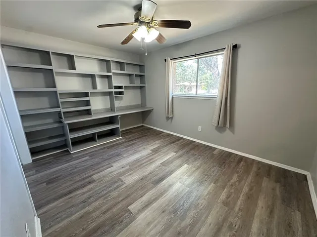 a view of a room with empty racks