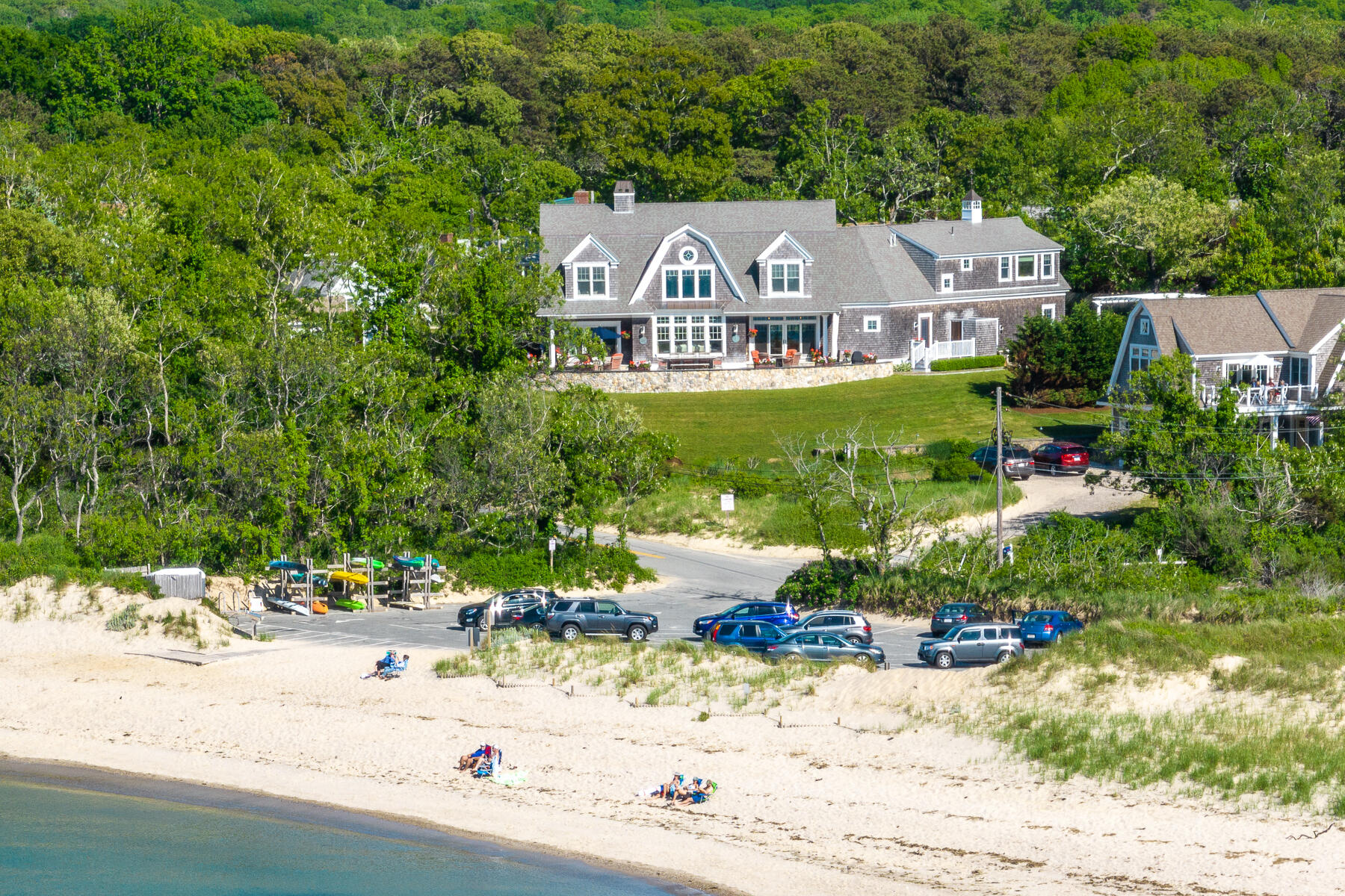 345 Robbins Hill Road Brewster, MA 02631 - Photo 88 of 95 a front view of house with yard and trees around