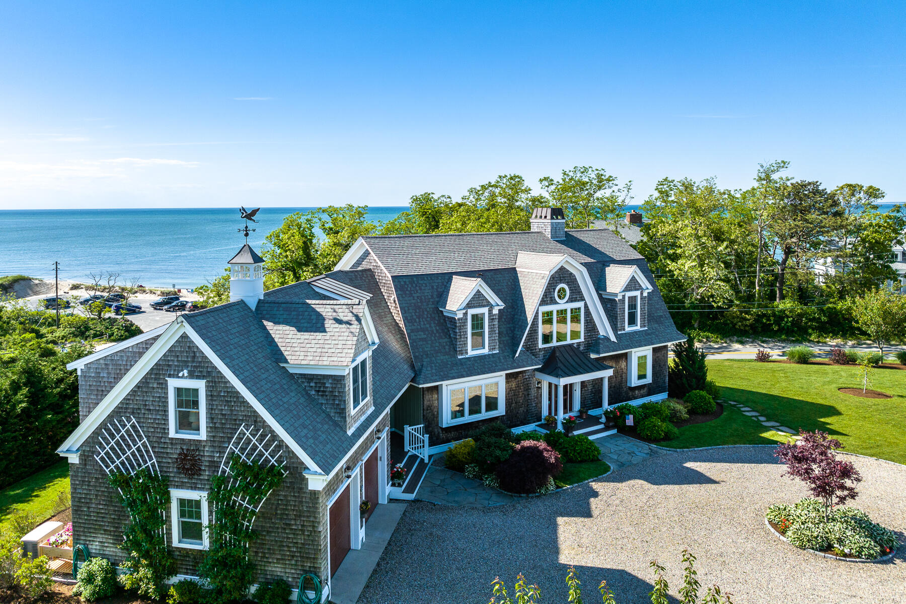 345 Robbins Hill Road Brewster, MA 02631 - Photo 9 of 95 an aerial view of a house with a yard
