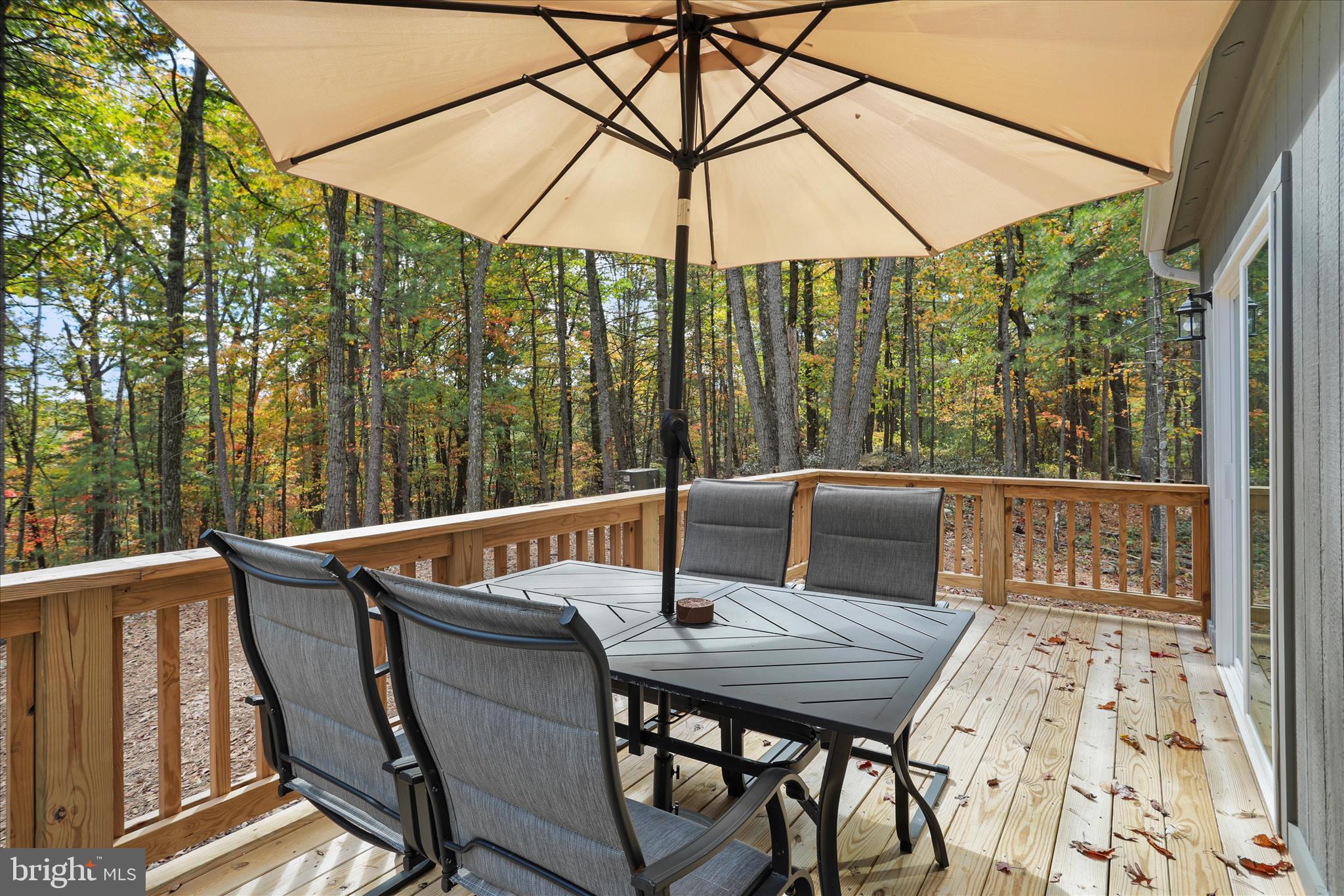 598 Crabapple Road Mount Jackson, VA 22842 - Photo 31 of 32 a view of balcony with furniture and umbrella