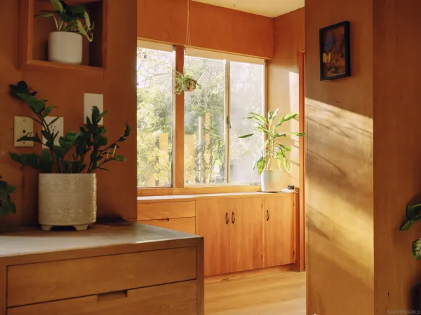 a view of a window in a room