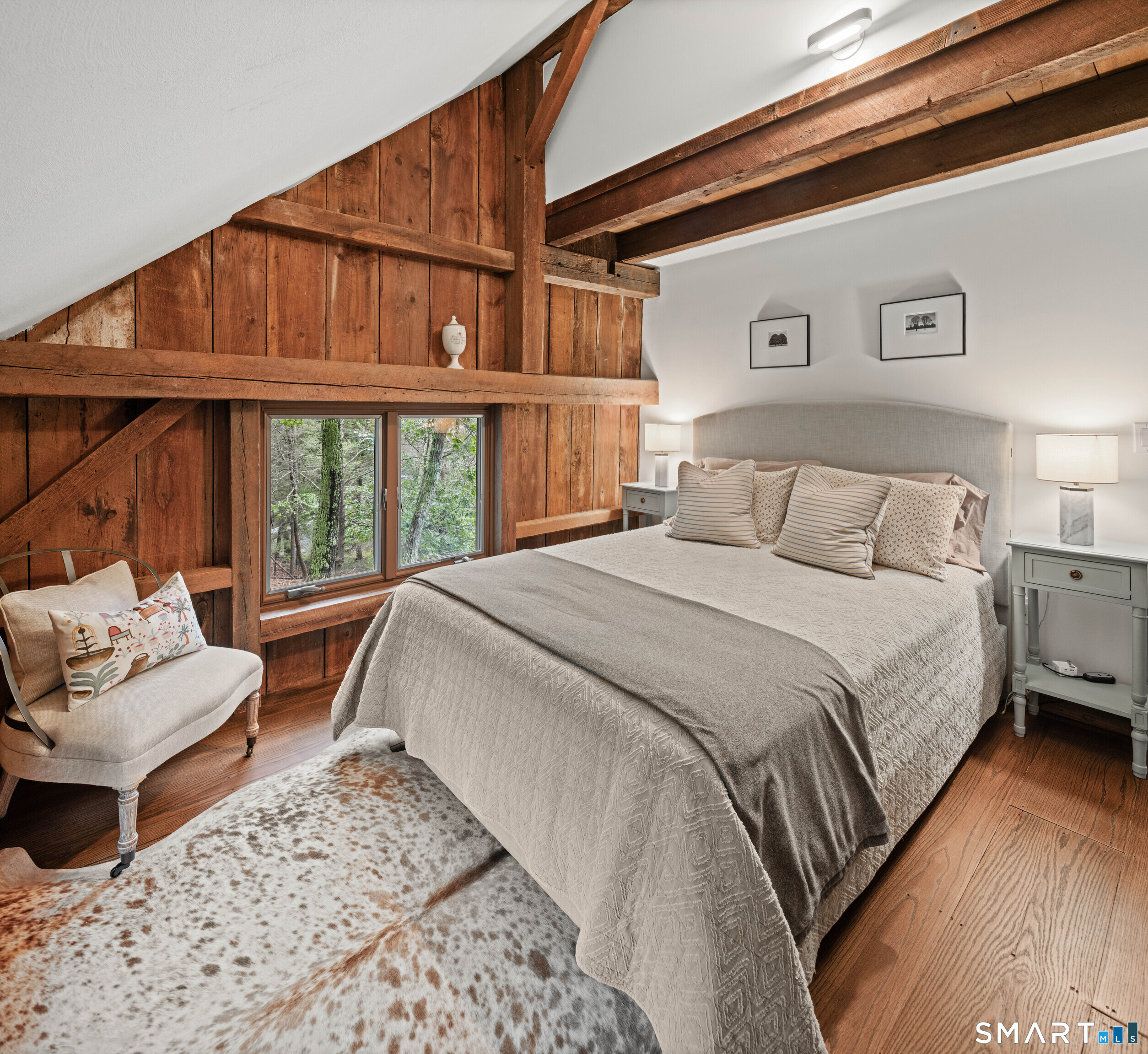 129 Davis Hill Road Weston, CT 06883 - Photo 29 of 40 a bedroom with furniture and a large window