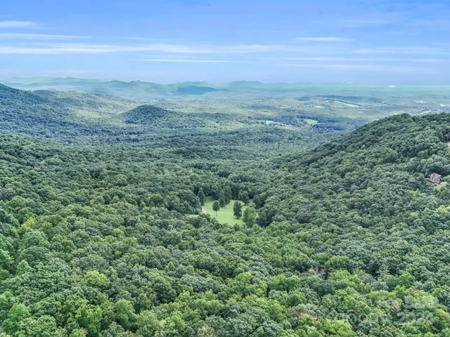 a view of a field with an ocean