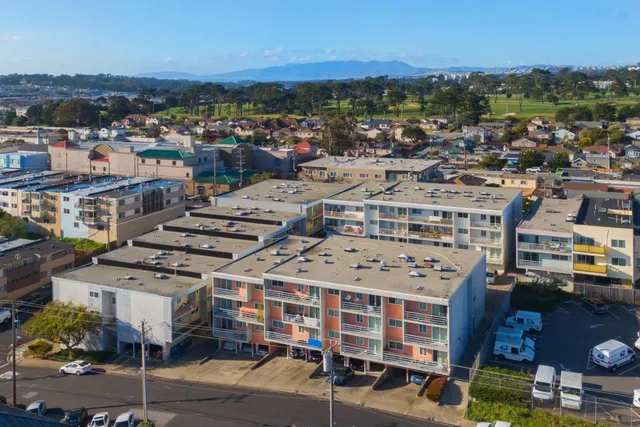a view of a city that has tall buildings