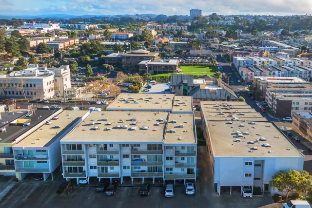 a front view of a building