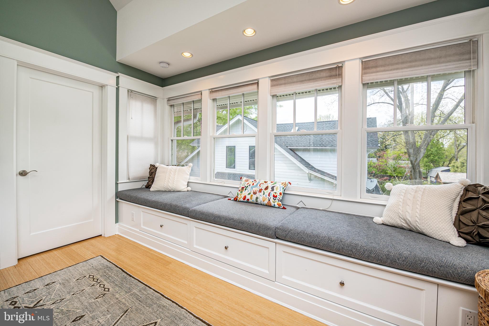 5809 Sherier Place Northwest Washington, DC 20016 - Photo 16 of 48 Master BR window seat with built-in drawers