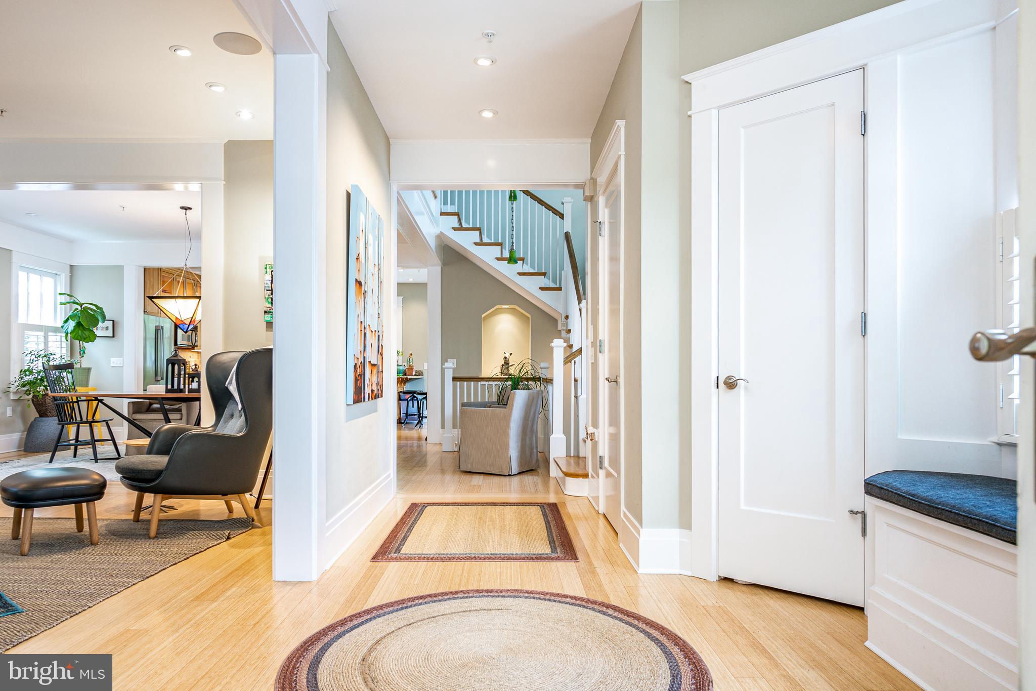5809 Sherier Place Northwest Washington, DC 20016 - Photo 3 of 48 Entry hall w/2 closets, powder room & window seat