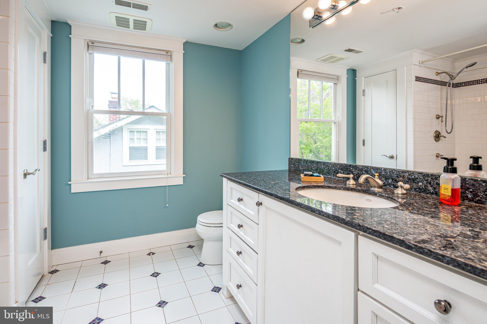 5809 Sherier Place Northwest Washington, DC 20016 - Photo 24 of 48 Hall bathroom - second floor - dual vanity
