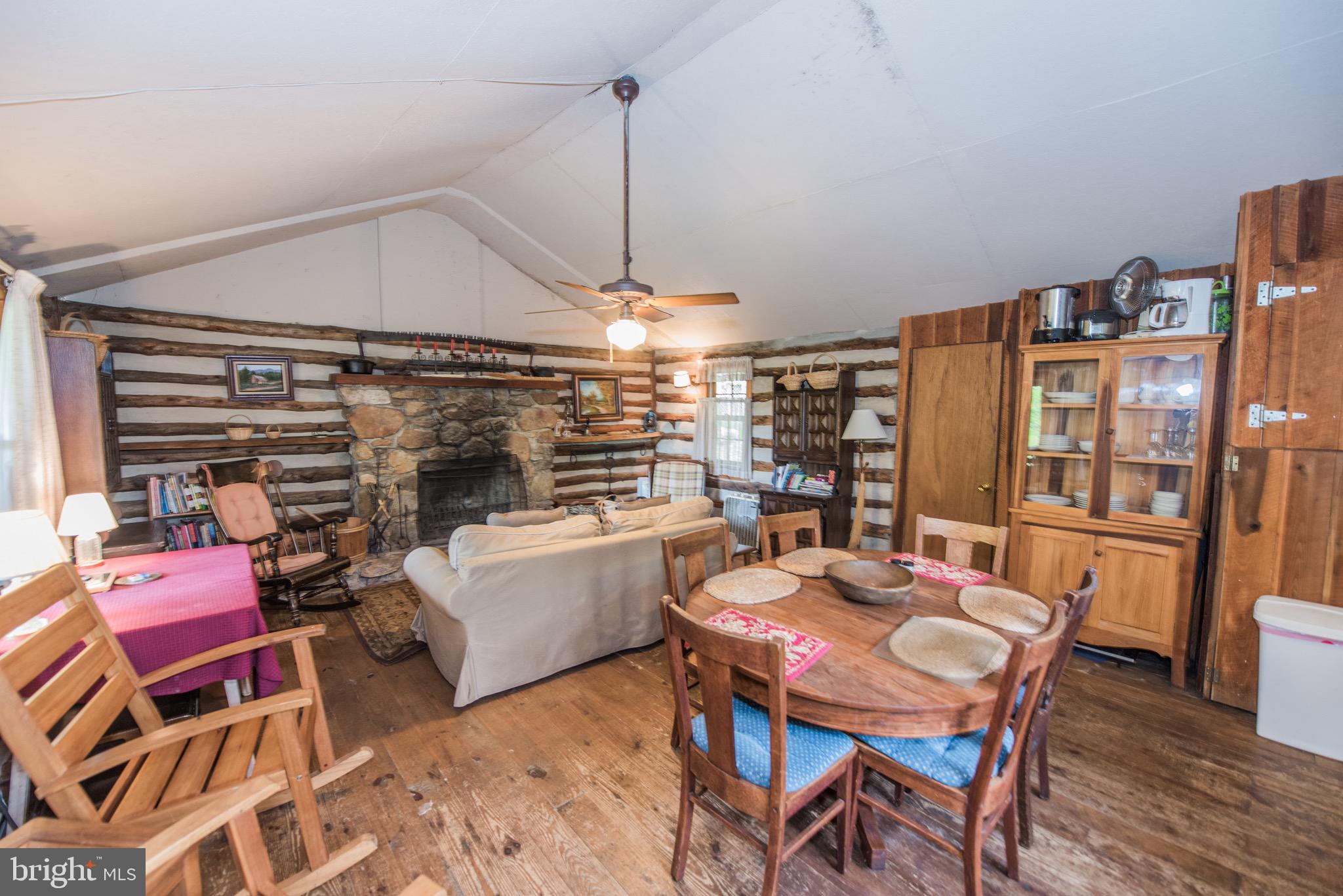 1515 Fort Valley Road Luray, VA 22835 - Photo 2 of 148 Main Cabin -Kitchen/Dining/Living & Wood Fireplace