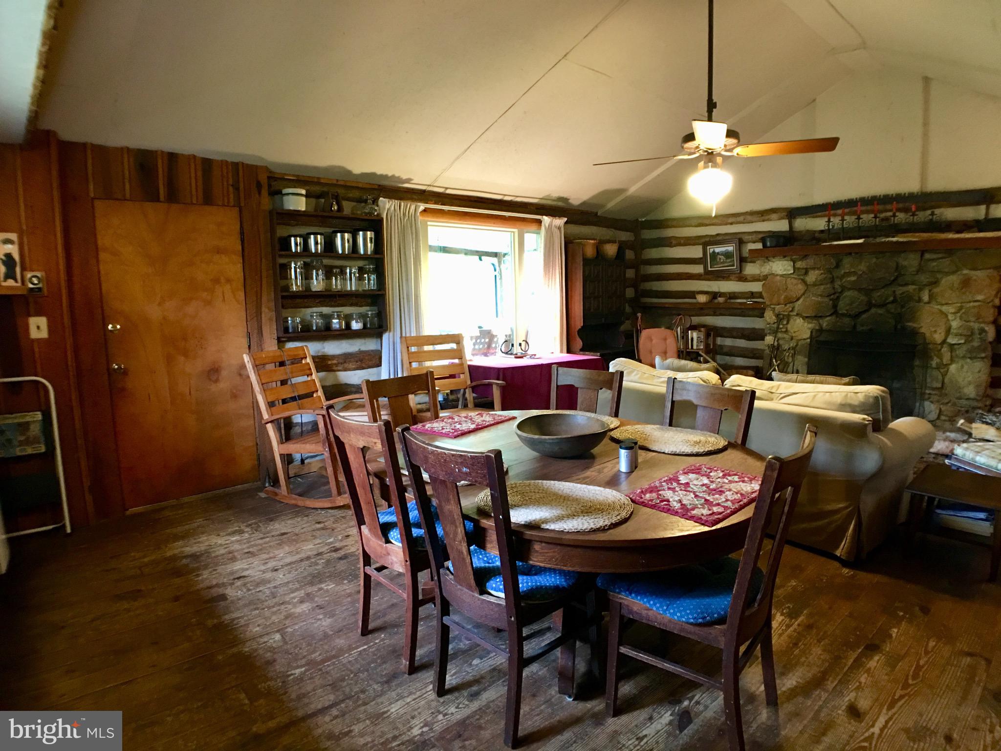1515 Fort Valley Road Luray, VA 22835 - Photo 71 of 148 Main Cabin -Kitchen/Dining/Living & Wood Fireplace