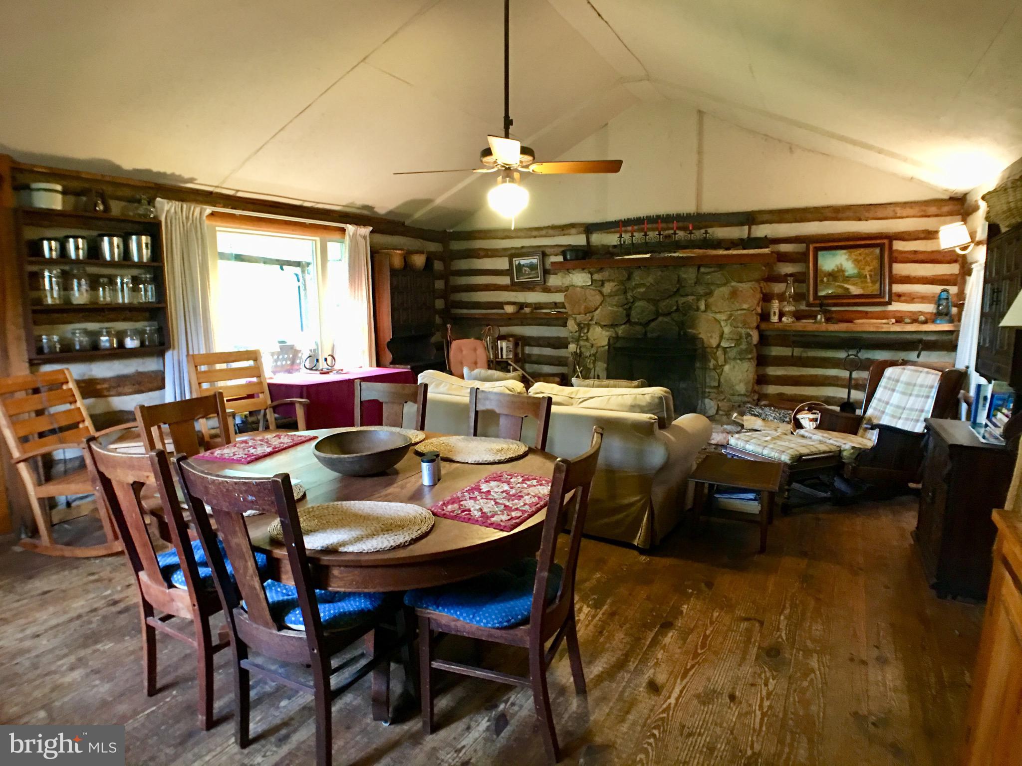 1515 Fort Valley Road Luray, VA 22835 - Photo 72 of 148 Main Cabin -Kitchen/Dining/Living & Wood Fireplace
