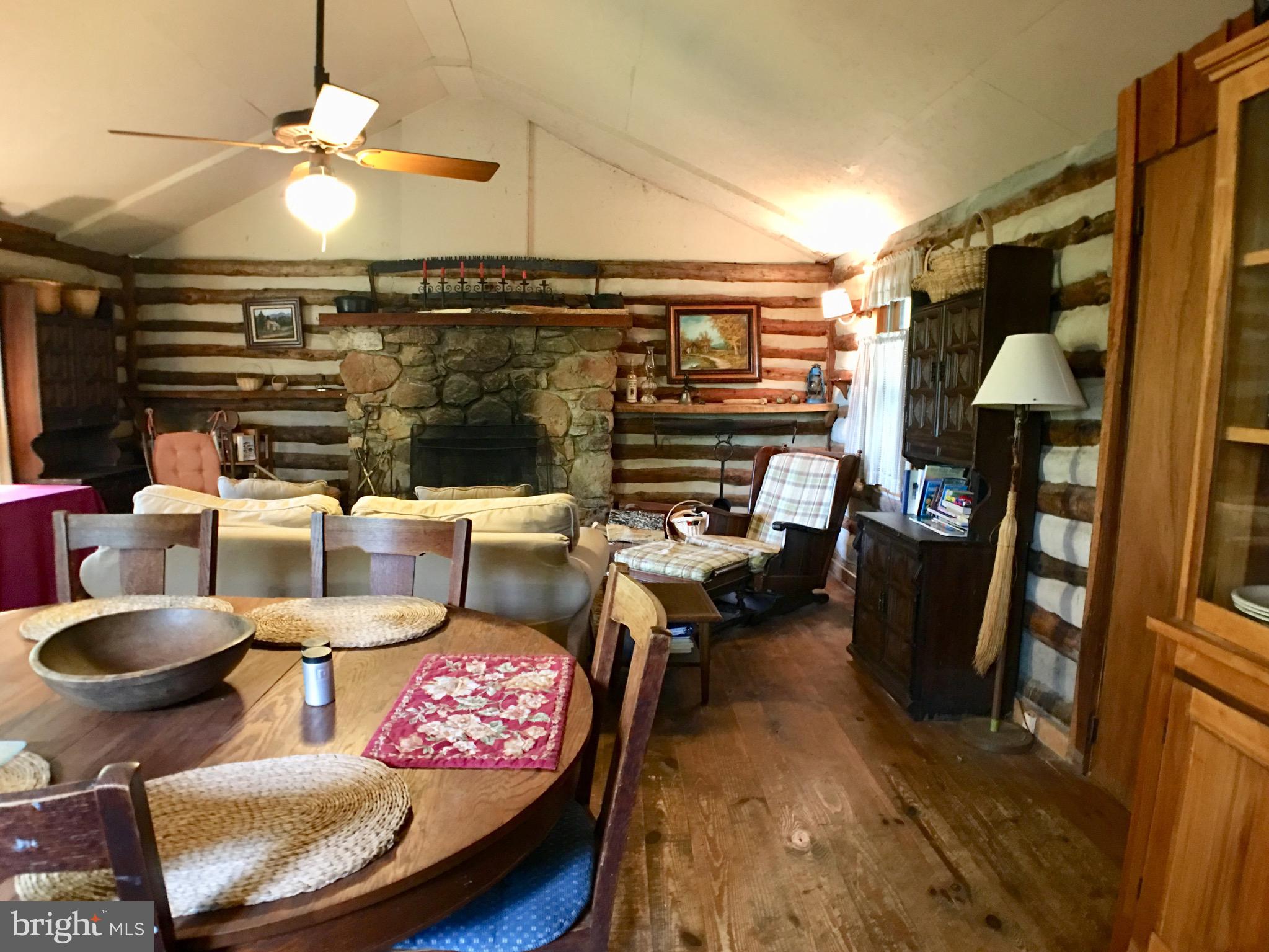 1515 Fort Valley Road Luray, VA 22835 - Photo 73 of 148 Main Cabin -Kitchen/Dining/Living & Wood Fireplace