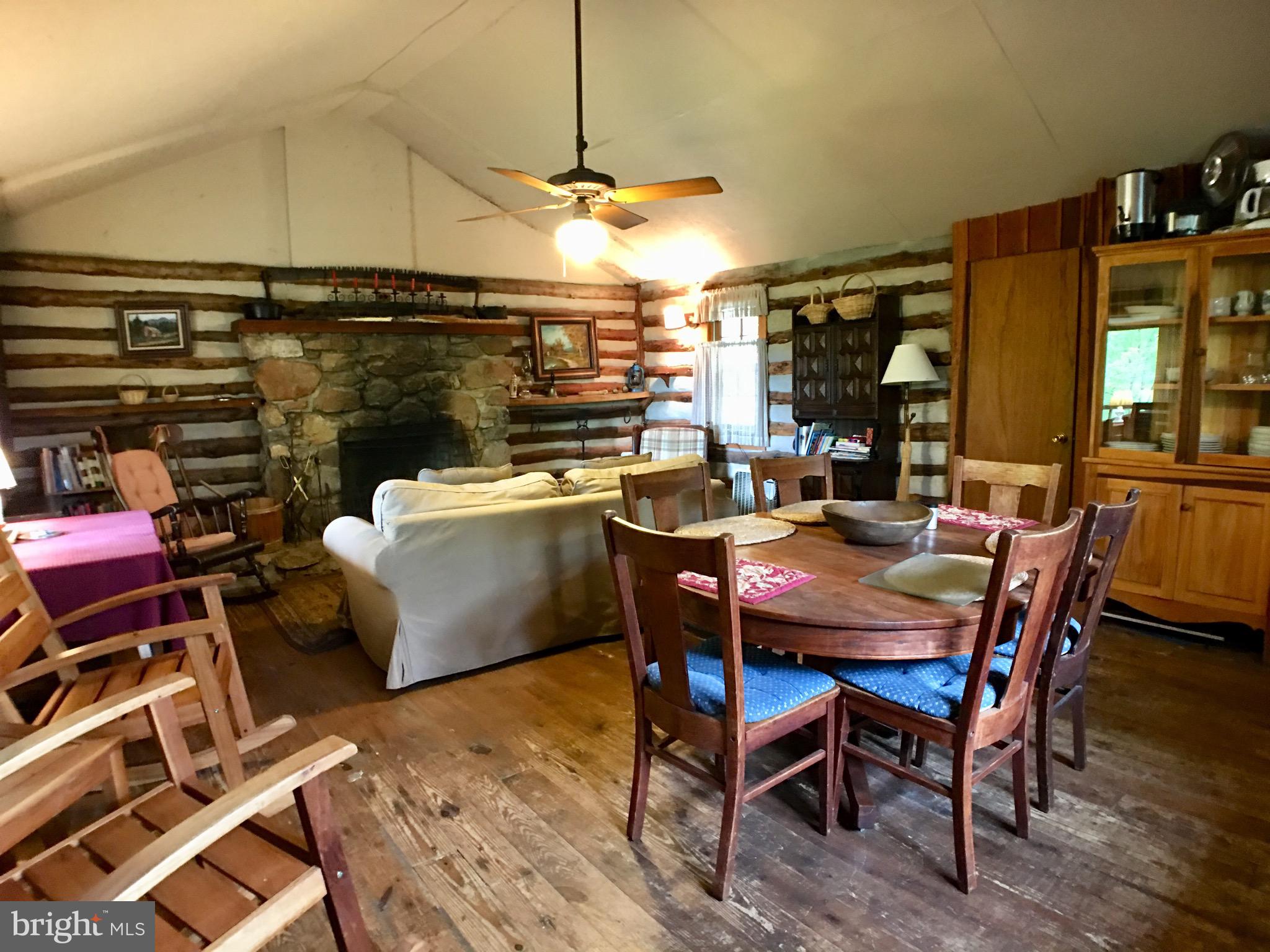 1515 Fort Valley Road Luray, VA 22835 - Photo 75 of 148 Main Cabin -Kitchen/Dining/Living & Wood Fireplace