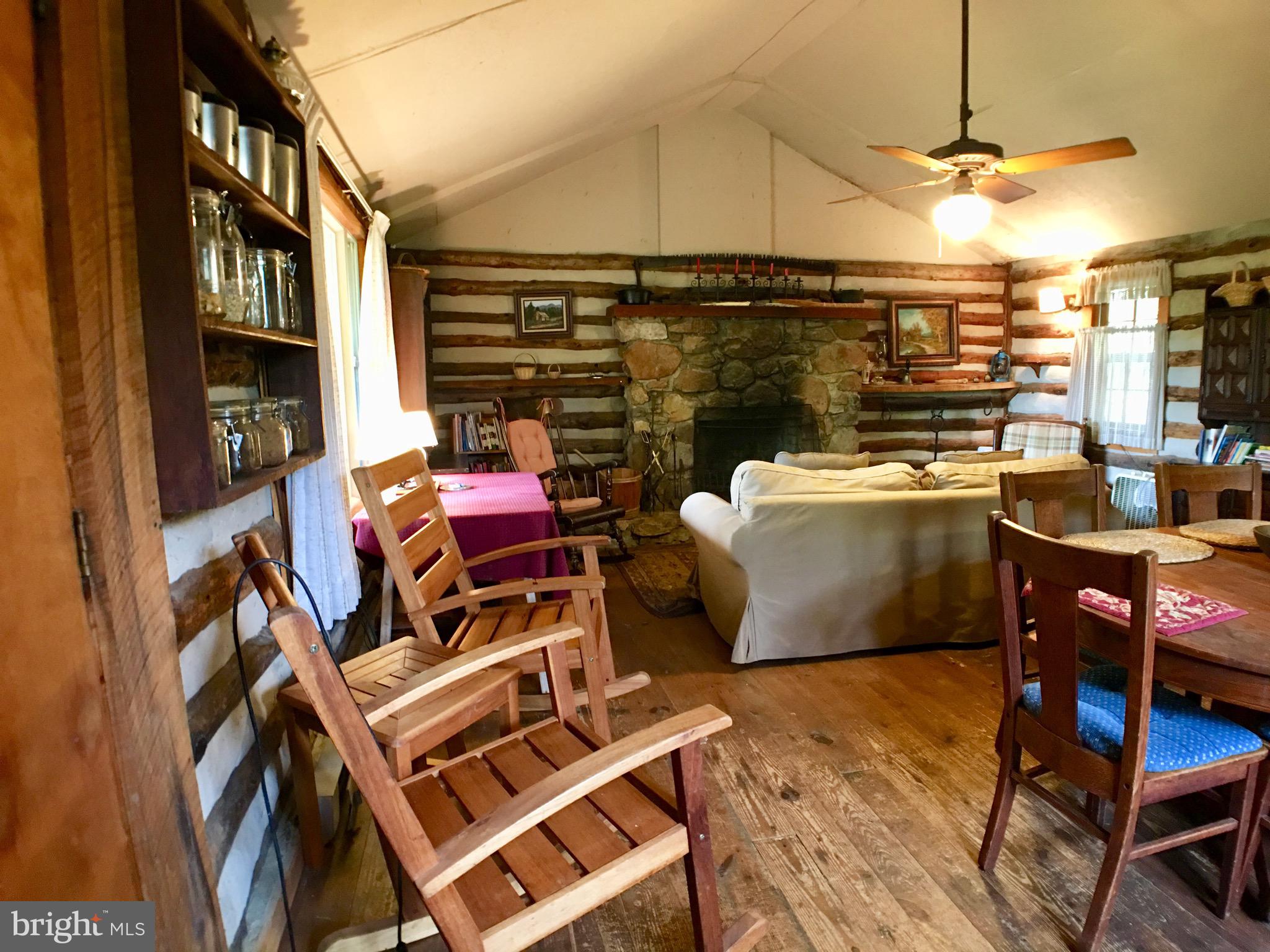 1515 Fort Valley Road Luray, VA 22835 - Photo 76 of 148 Main Cabin -Kitchen/Dining/Living & Wood Fireplace