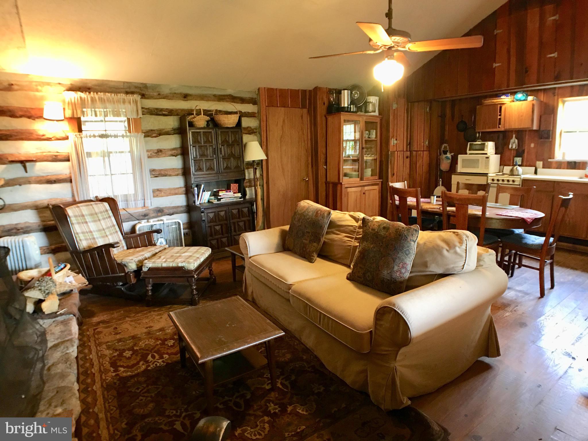 1515 Fort Valley Road Luray, VA 22835 - Photo 78 of 148 Main Cabin -Kitchen/Dining/Living & Wood Fireplace