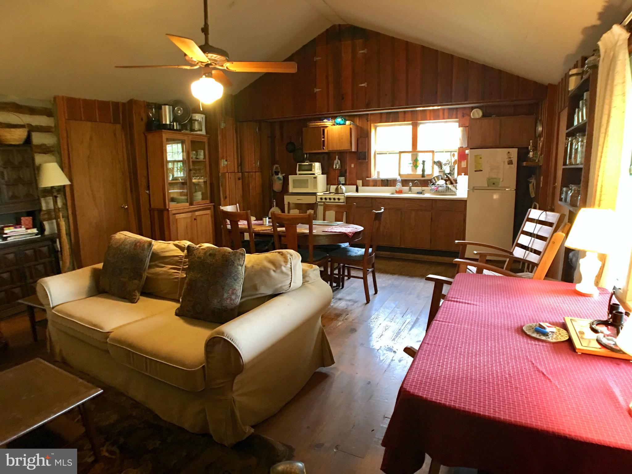 1515 Fort Valley Road Luray, VA 22835 - Photo 79 of 148 Main Cabin -Kitchen/Dining/Living & Wood Fireplace