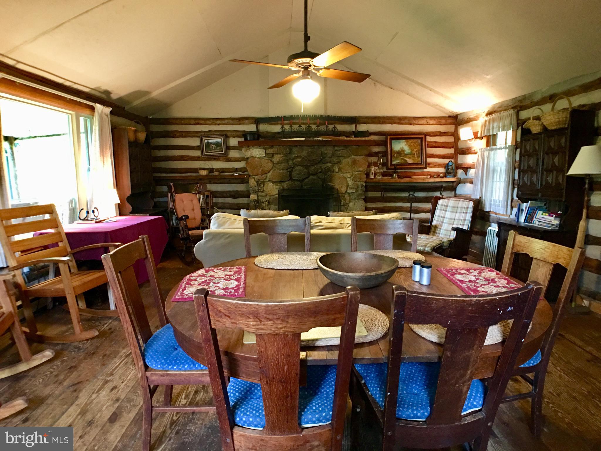1515 Fort Valley Road Luray, VA 22835 - Photo 84 of 148 Main Cabin -Kitchen/Dining/Living & Wood Fireplace
