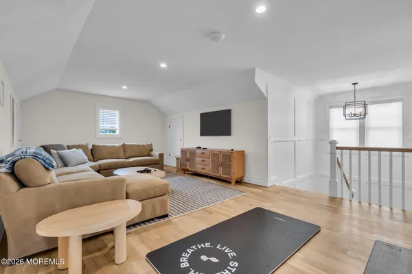 a bedroom with a bed and a walk in closet