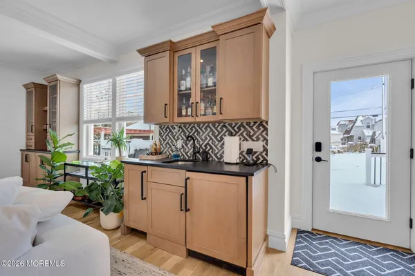 a living room with furniture and a couch