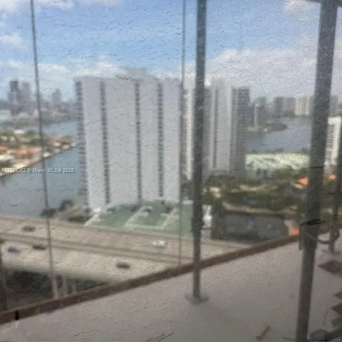 a view of a glass door