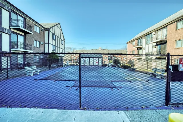 a view of an outdoor space with seating area