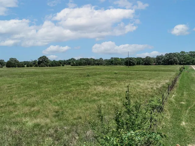 a view of an ocean and a yard