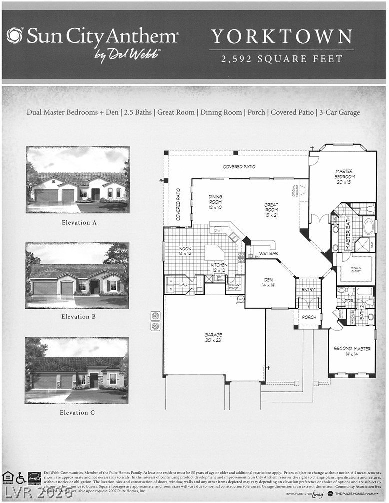 2184 Waterton Rivers Drive Henderson, NV 89044 - Photo 53 of 53 Yorktown Floor Plan