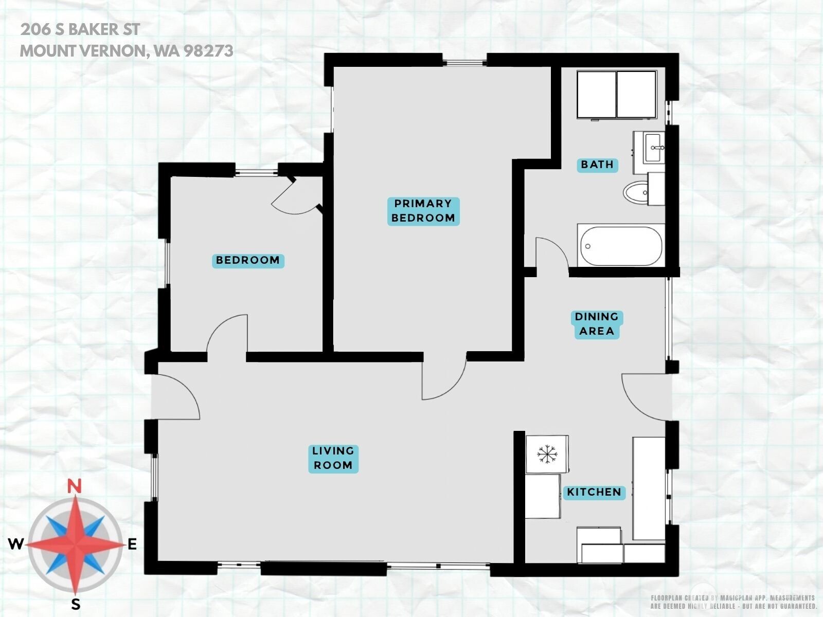 206 South Baker Street Mount Vernon, WA 98273 - Photo 21 of 31 a picture of a room with furniture and refrigerator