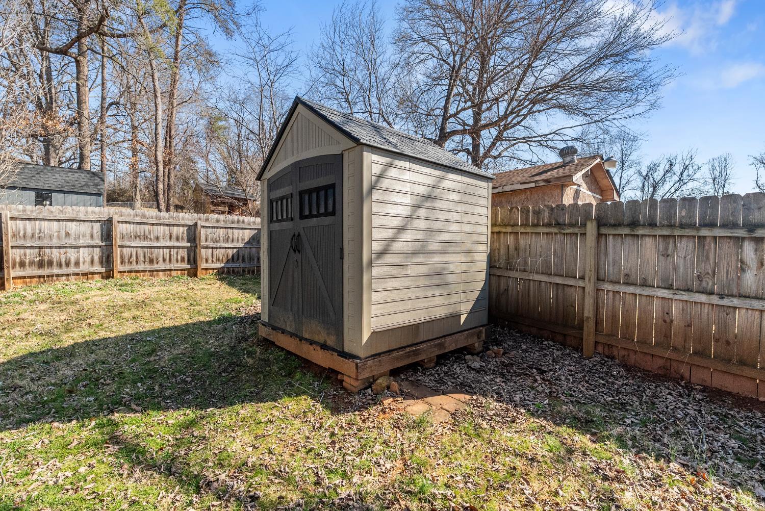 119 Dogwood Street Amherst, VA 24521 - Photo 31 of 37 a view of backyard with wooden fence and trees