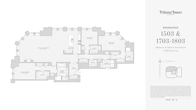 $3,400,000 | 435 North Michigan Avenue, Unit 1703, Chicago, IL 60611